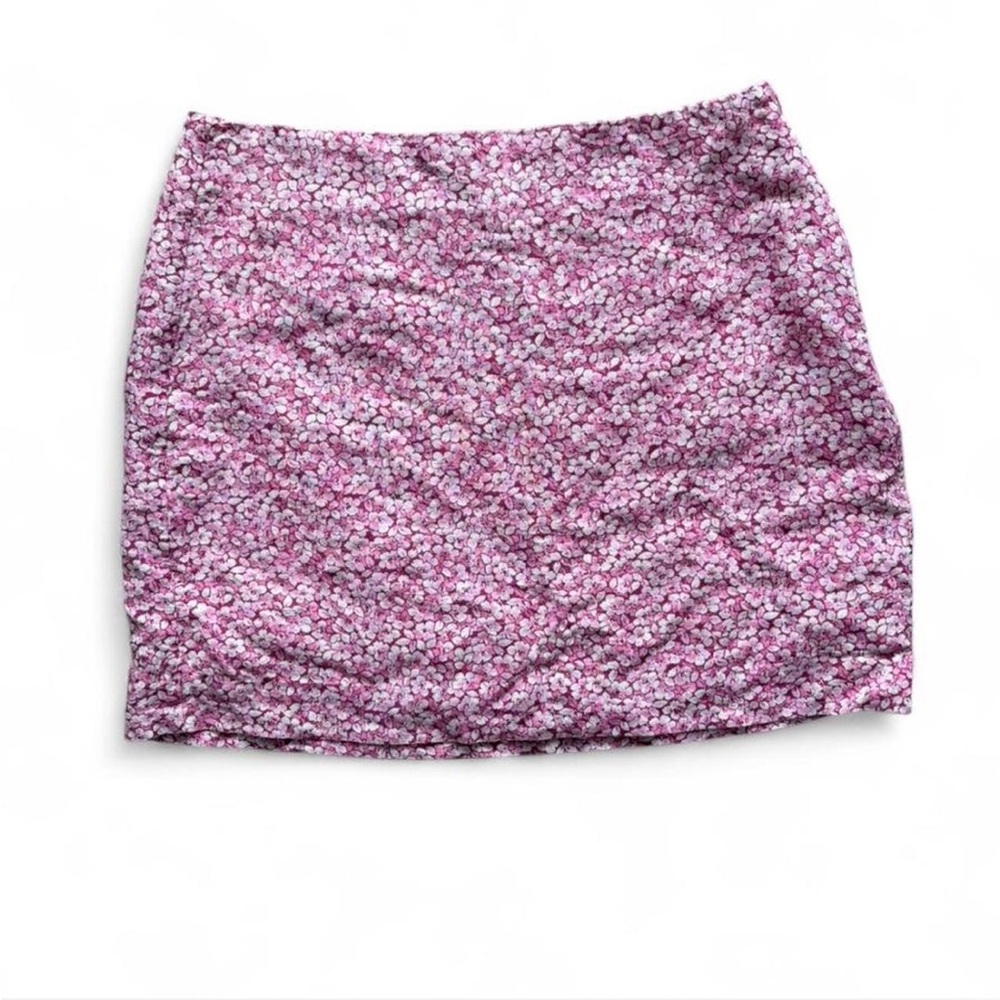 & Other Stories Pink Floral Mini Skirt